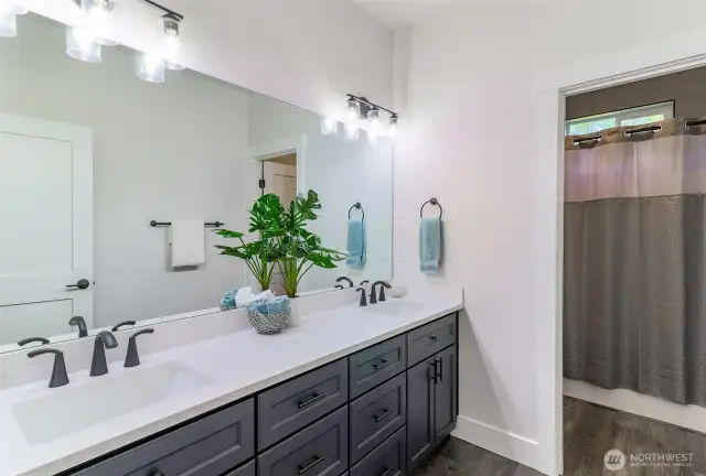 Full Bath in Hallway for bedrooms 2 3 & 4