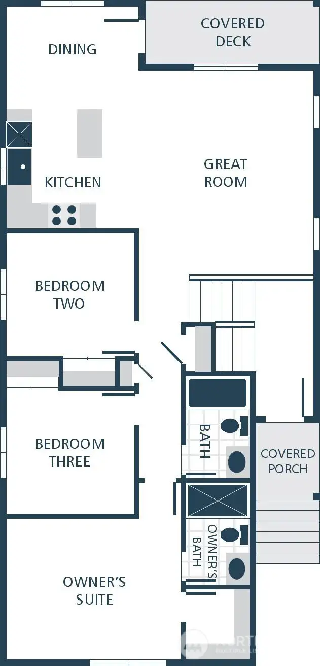 Image is a rendering. Photographs are for illustrative purposes only. Features, finishes, interior/exterior colors, landscaping and floorplan shown may vary from actual homes built.