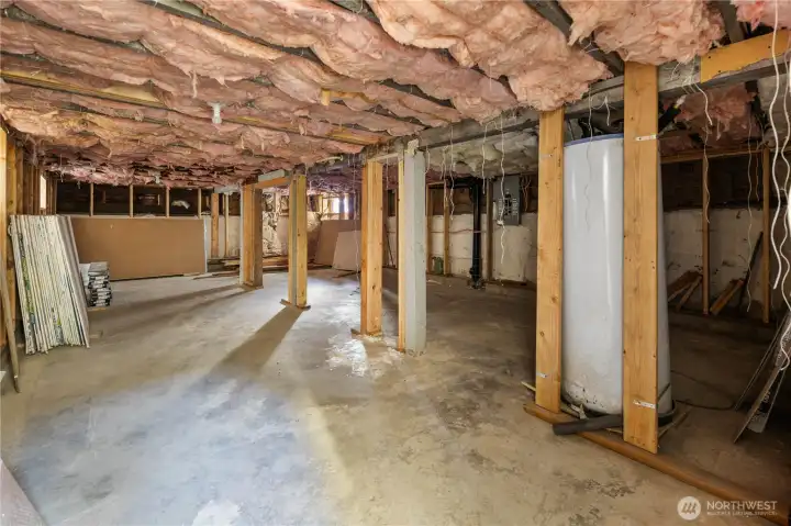 Unfinished basement downstair