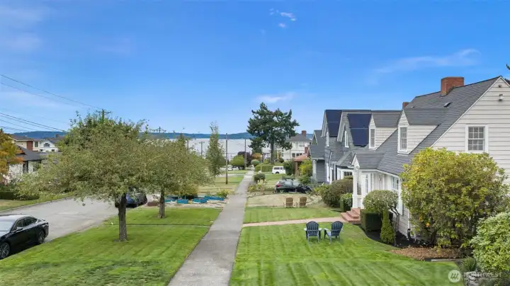 Enjoy sweeping sound views from your front yard with an easy walk to the waterfront.