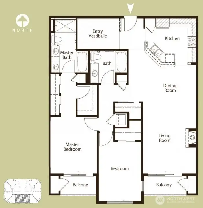 Entry Vestibule can be used at mudroom, office, breakfast nook, etc