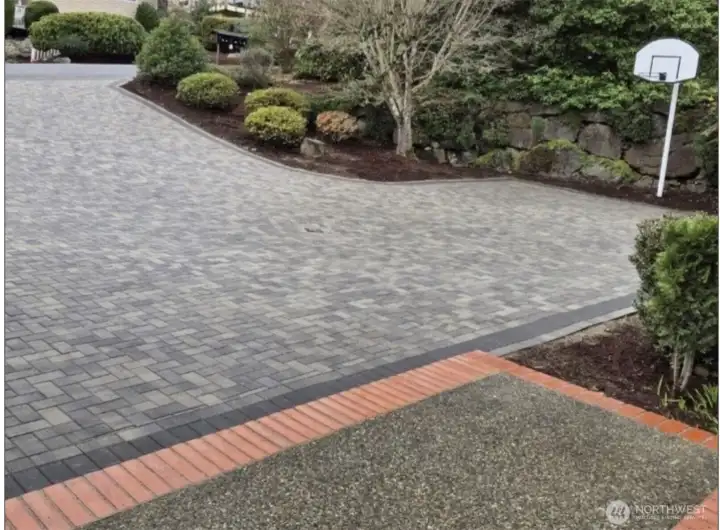 Front Yard Brick Pavers & Sports Court