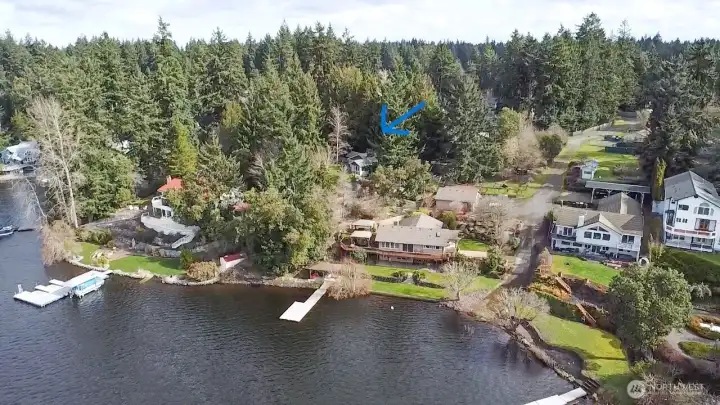 Arrow points to site