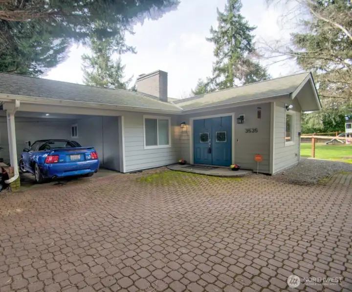 Generous use of brick in various outdoor areas