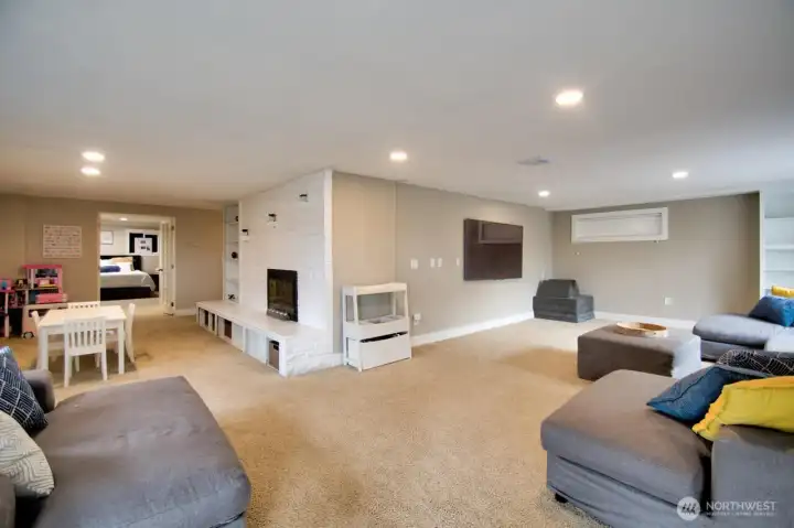 Large second family room on lower level