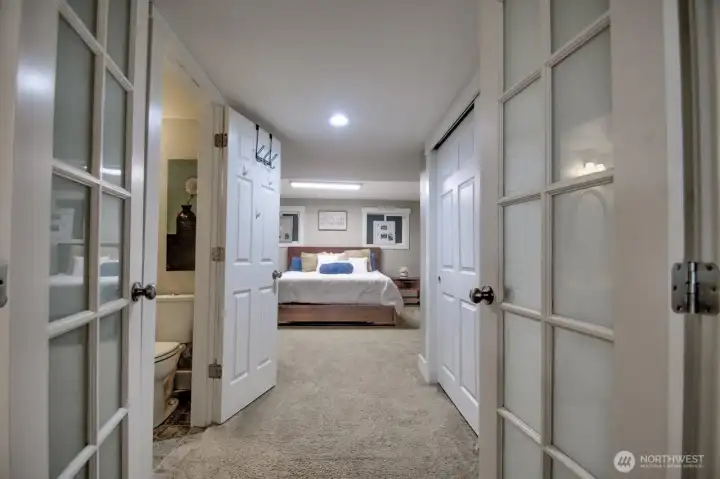 Lower level office-den with closet and on suite