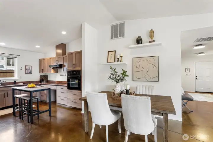 Room for a large dining table. Bring on the dinner parties!