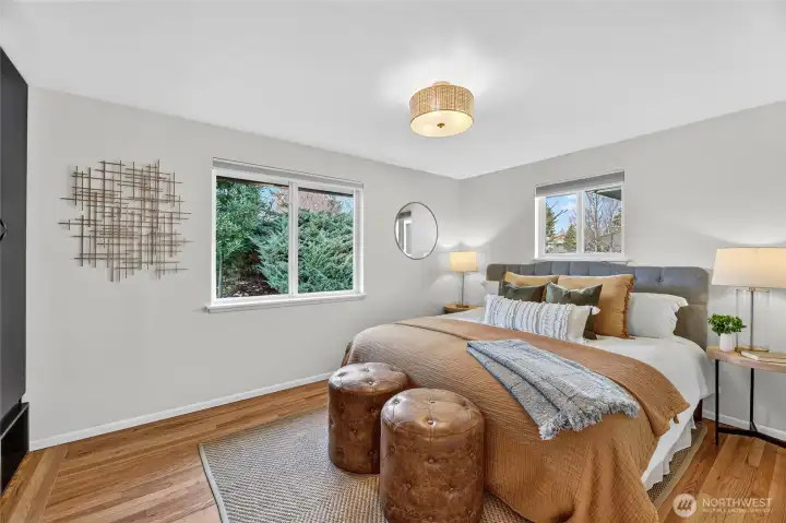 Spacious Primary bedroom.