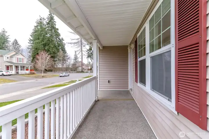 Enjoy the covered front porch year round