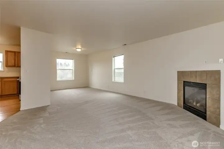 Living Room with gas fireplace
