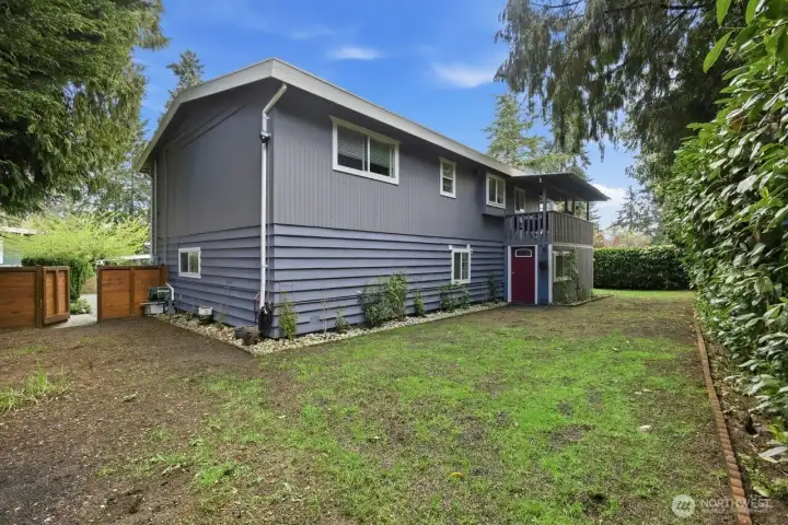 A private, fully fenced yard perfect for entertaining