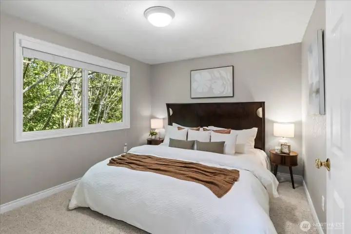 Large third bedroom faces the greenbelt - offering amazing privacy.