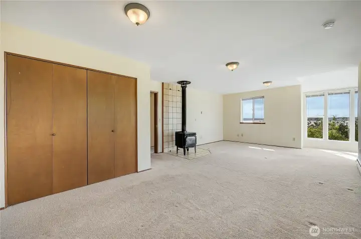 Primary suite on the upper level.