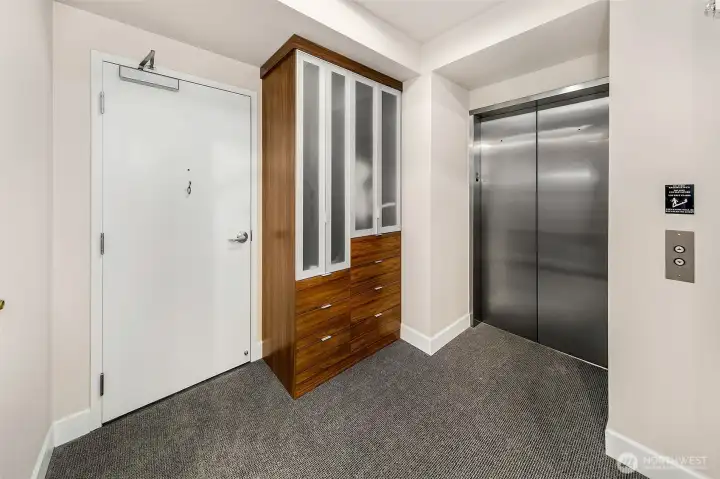 private foryer with coat closet