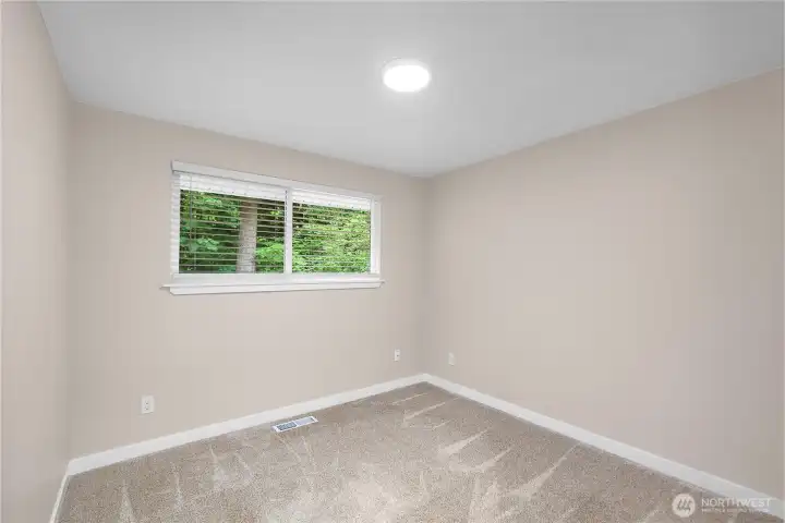 De-staged perspective of Bedroom 1.