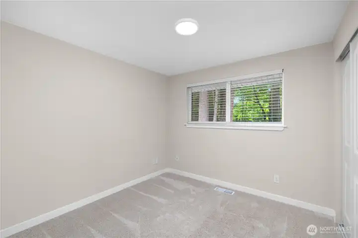 De-staged perspective of Bedroom 2.