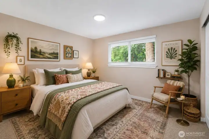 Bedroom number 4 is also great sized with views of the backyard. *Photo is virtually staged*
