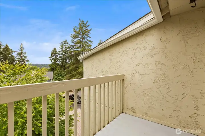 Private balcony off the living room.