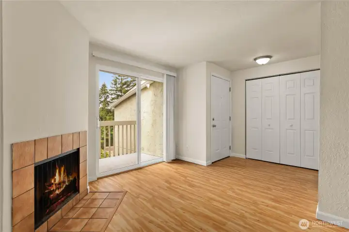 Extra storage by the front door.