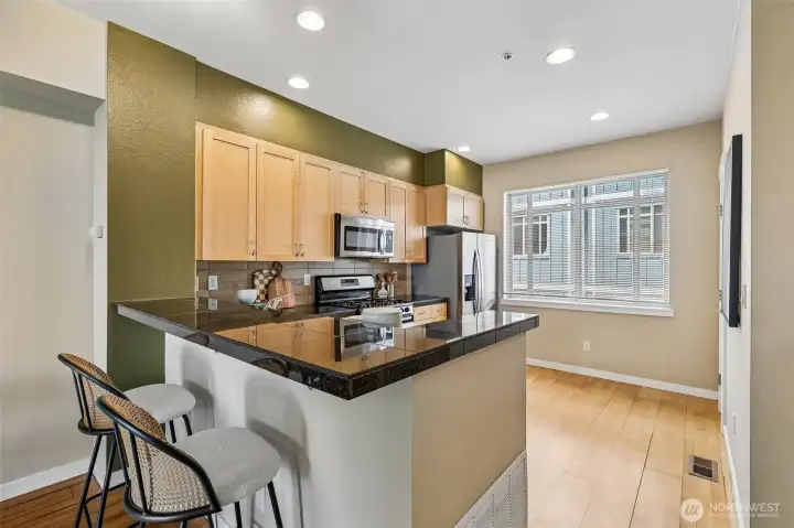 Granite Counters with Seating