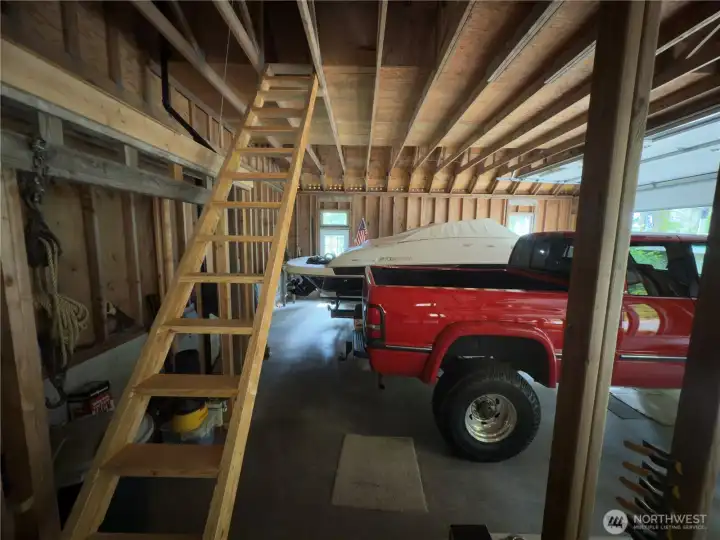 Large loft with tons of potential and storage space.
