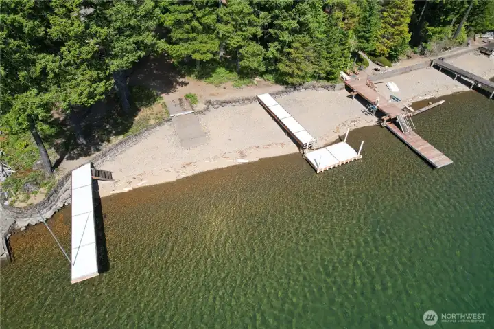 Beautiful arial view of dock.