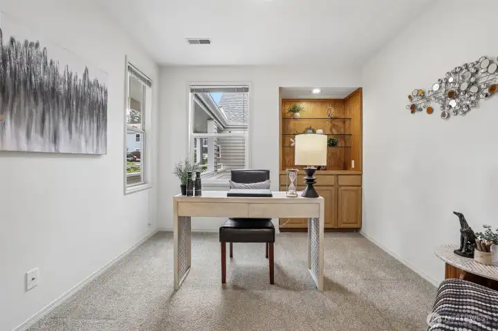 OFFICE is just off the entry