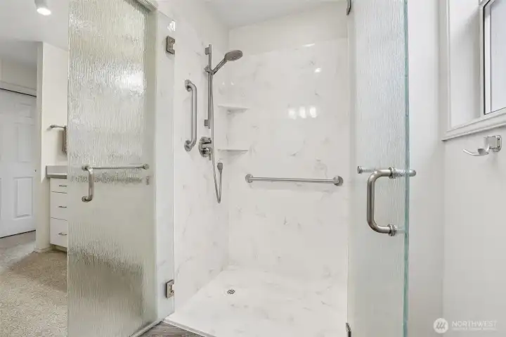 French Door walk in shower