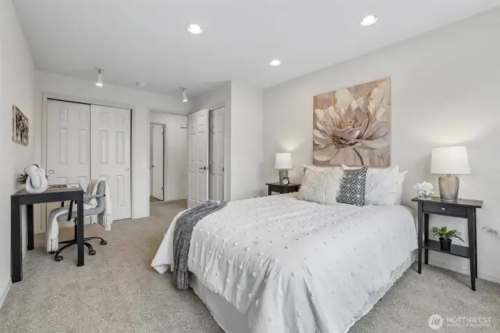 Bedroom 2 has double closets, additional lighting and good views!
