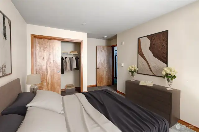 Cozy, virtually staged bedroom—your private retreat within this charming unit.