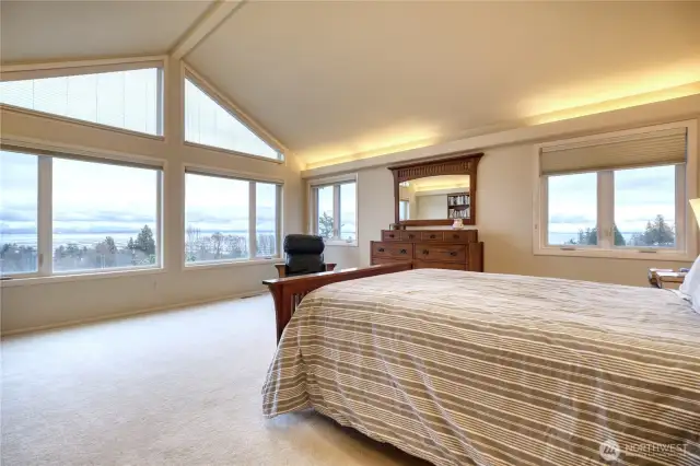 Primary bedroom with views!