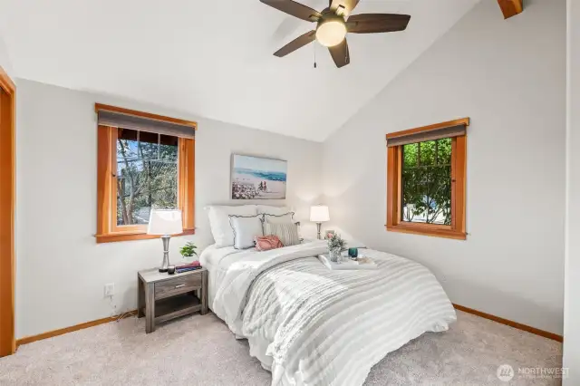 The guest suite bedroom with a walk-in closet.