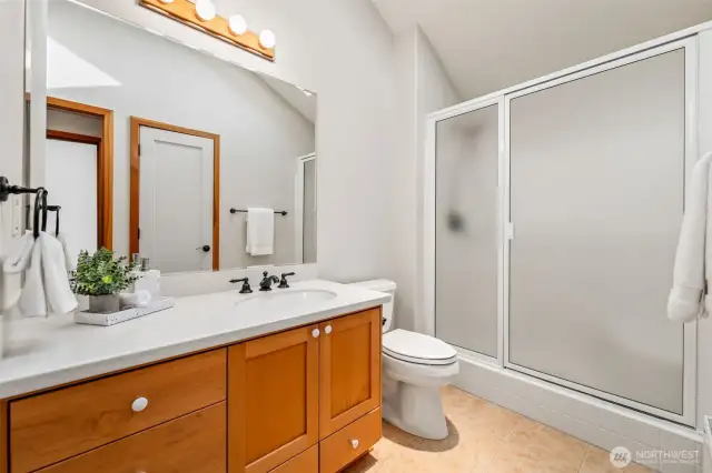 Guest suite bathroom with walk-in shower.