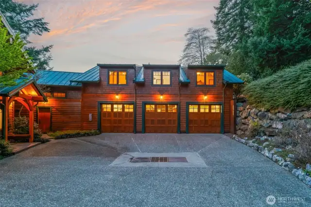 A 3-car garage - the Sellers used one bay for a workshop.  Plenty of room for all your toys!