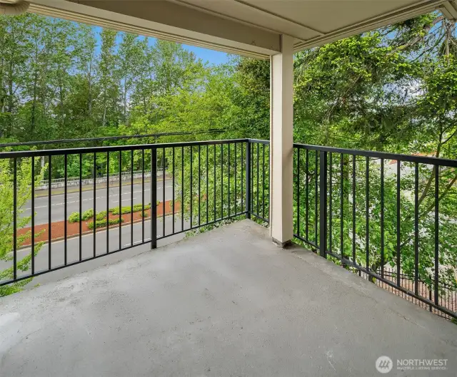 Private balcony with extra storage