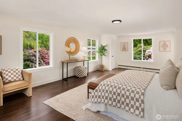 Primary bedroom......garden views.