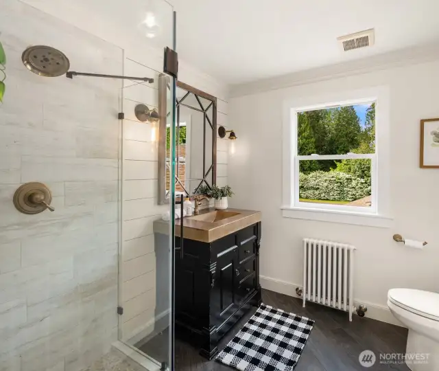 Upper level 3/4 guest bathroom.