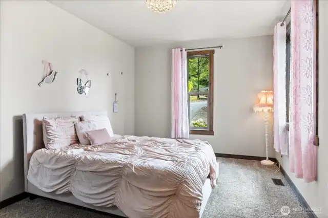Mini master suite with walk in closet and Jack and Jill bath.
