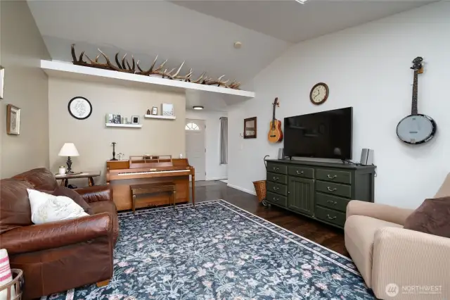 Living room looking towards entry