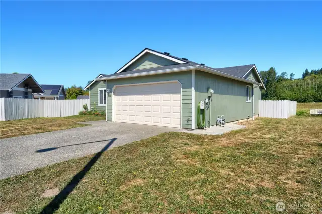 2 car garage with off street parking.
