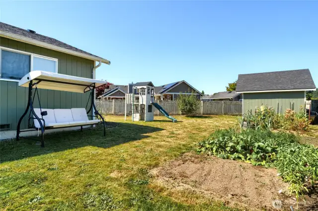 Great soil and room for gardening.