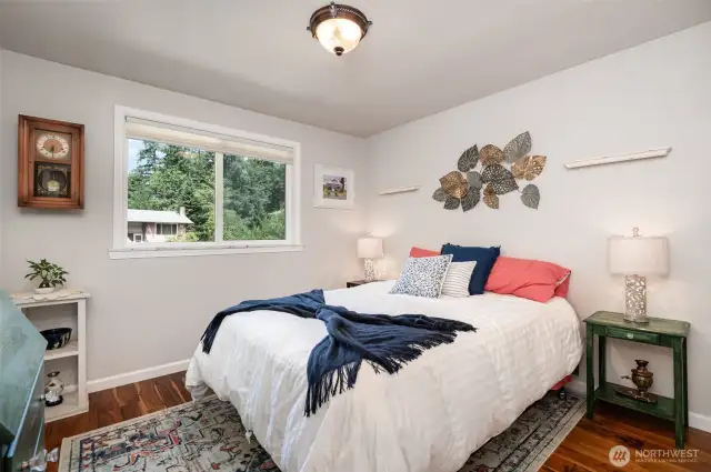 Upstairs guest bedroom #1.