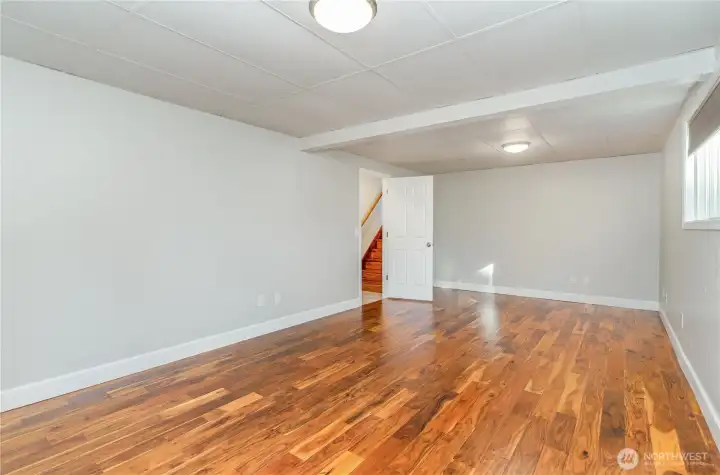 This versatile space could be great as a game room, media room, or an office!