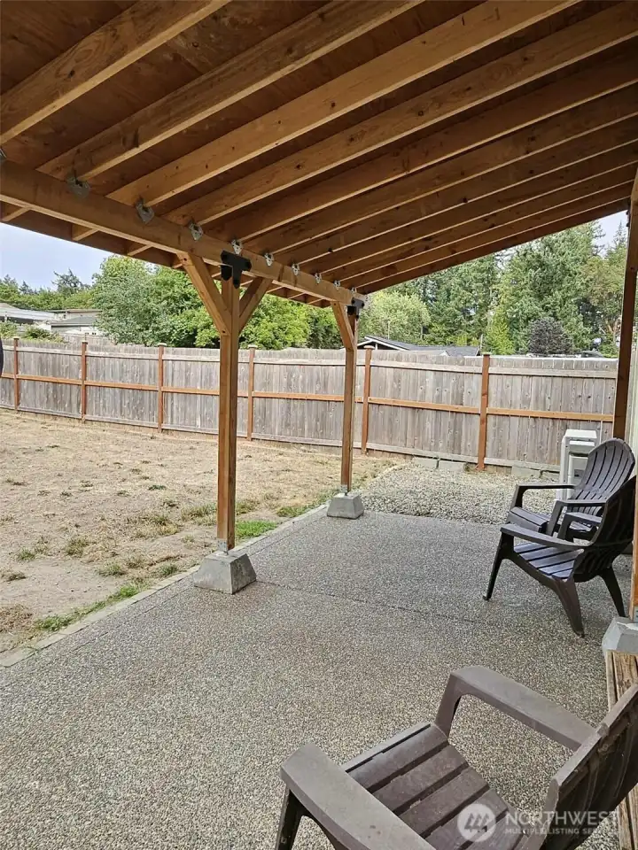 Covered back patio