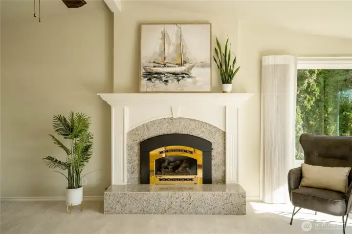 The Living Room has a gas fireplace.