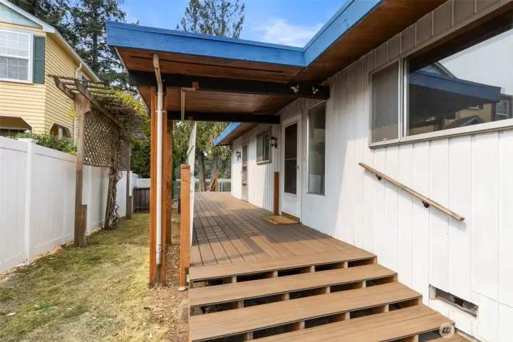 Covered front entry.