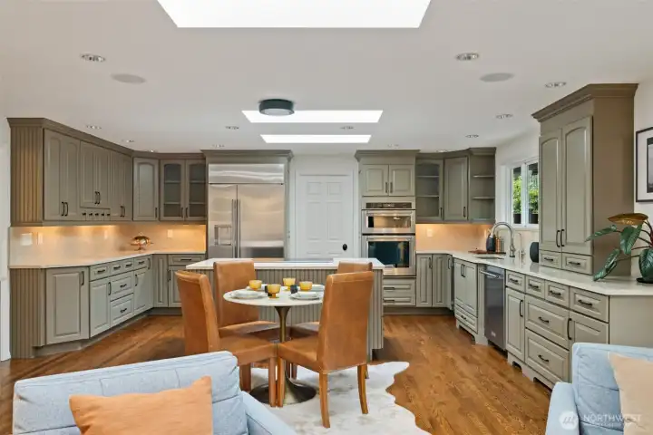 Eating area and kitchen