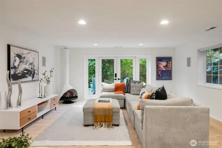 Lower level living area