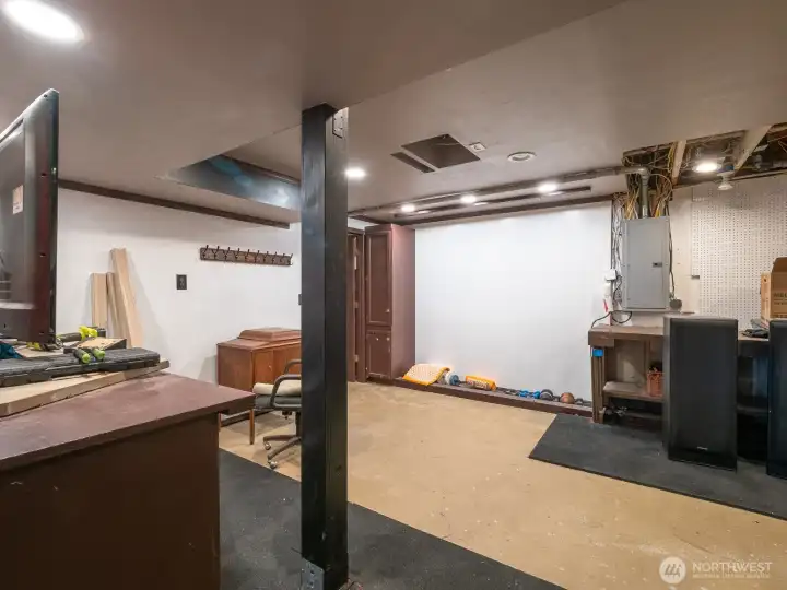 Lower level workshop.