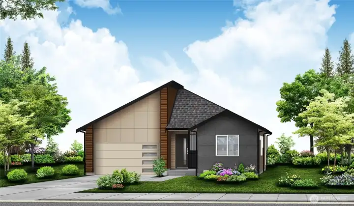 Rendering of home. Photo not of actual home